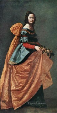 Francisco de Zurbaran Painting - St Casilda of Burgos Baroque Francisco Zurbaron